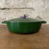 Sauteuse en fonte vert basilic