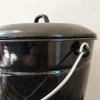 Seau émail noir 10L