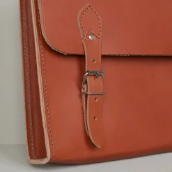 Serviette en cuir type cartable