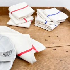4 serviettes de table en coton écru