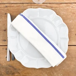4 serviettes de table en coton écru