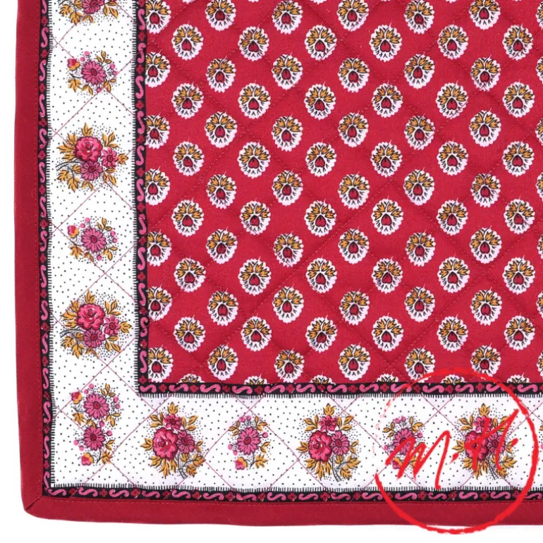 Set de table Fleur d'Arles rouge Souleiado