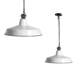 Suspension avec abat-jour en émail Ø40 cm