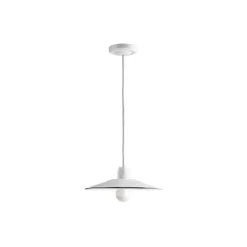 Suspension en porcelaine blanche et émail Ø 28 cm