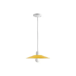 Suspension en porcelaine blanche et émail Ø 28 cm