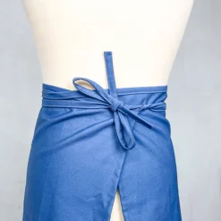 Tablier court en coton bleu Maison Empereur
