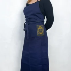 Tablier en coton bleu Maison Empereur