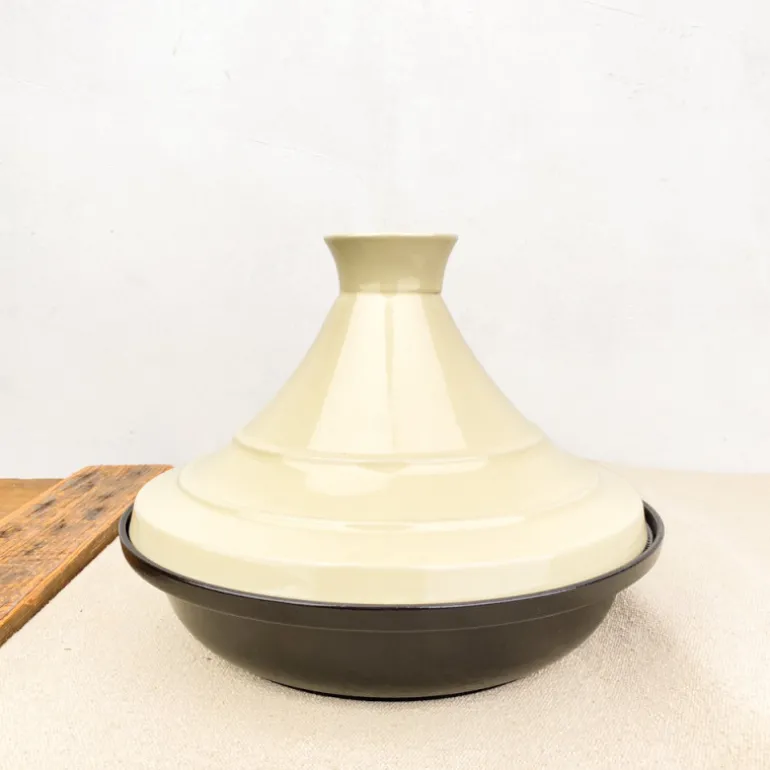 Tajine crème céramique et fonte