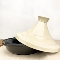 Tajine crème céramique et fonte