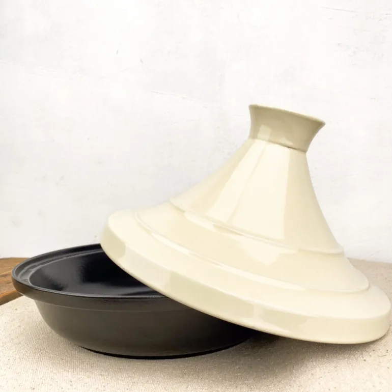 Tajine crème céramique et fonte