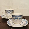 Tasse et soucoupe décor floral
