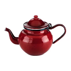 Théière émail rouge