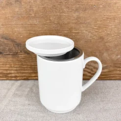 Tisanière en porcelaine blanche 0,30L