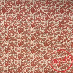 Tissu au mètre "toile de Jouy rouge"
