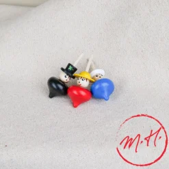 Toupie tête en bois