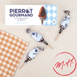 Étui de 10 sucettes Chocolat Pierrot Gourmand