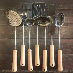 Ustensile inox et hêtre