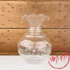 Verre de lampe tulipe arrondi avec motifs ciselés