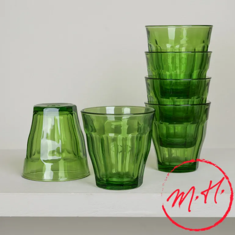 6 verres Picardie Duralex - Vert