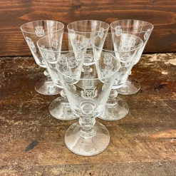 6 verres à vin guillochés Maison Empereur