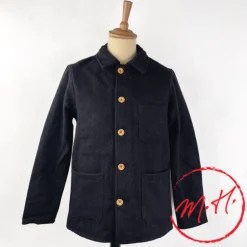 Veste en laine noire Le Laboureur