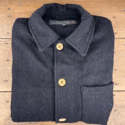 Veste en laine noire Le Laboureur