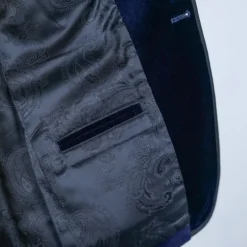 Veste Gardian Femme Velours Bleu