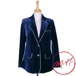 Veste Gardian Femme Velours Bleu