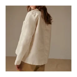 Veste moleskine blanche Femme Mont Saint Michel