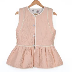 Veste sans manche réversible fleurie
